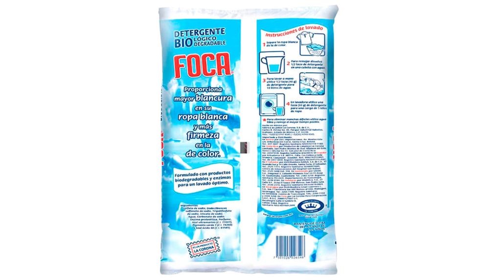 Detergente En Polvo Foca 500 g