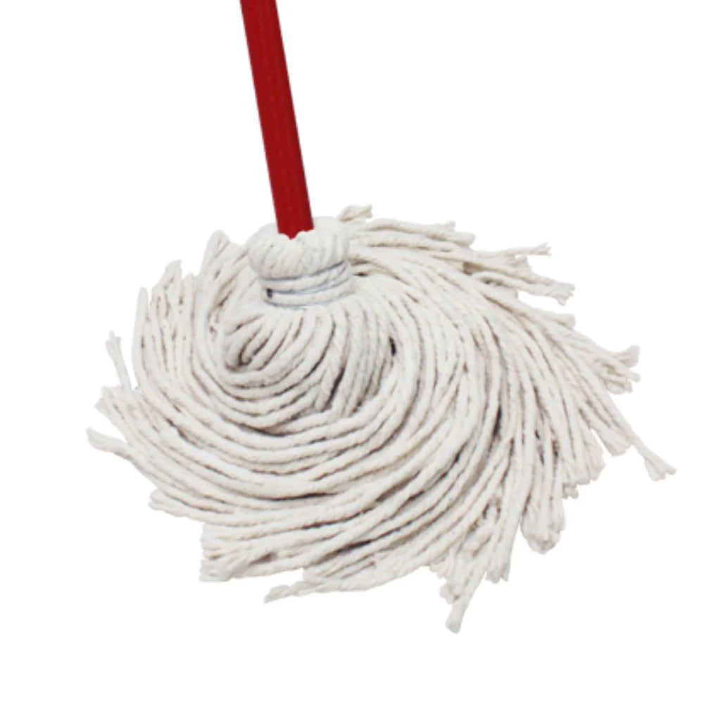 Mop de pabilo mediano con mango de madera 350 grs