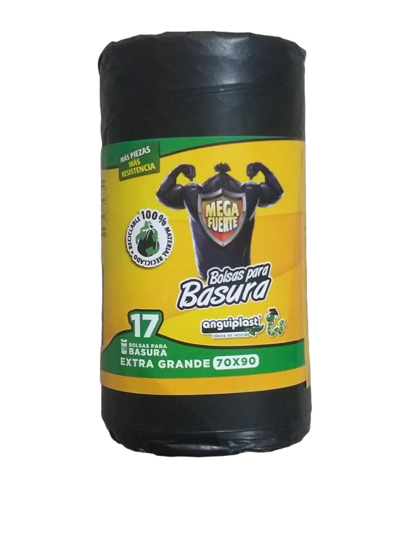 Bolsa negra ecológica para basura 70x90 Rollo Anguiplast