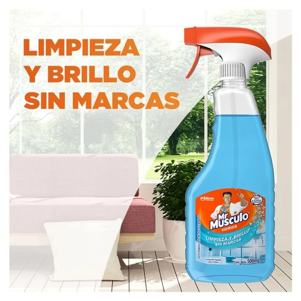 Limpiador  D/Vidrios Mr Musculo 650 Ml