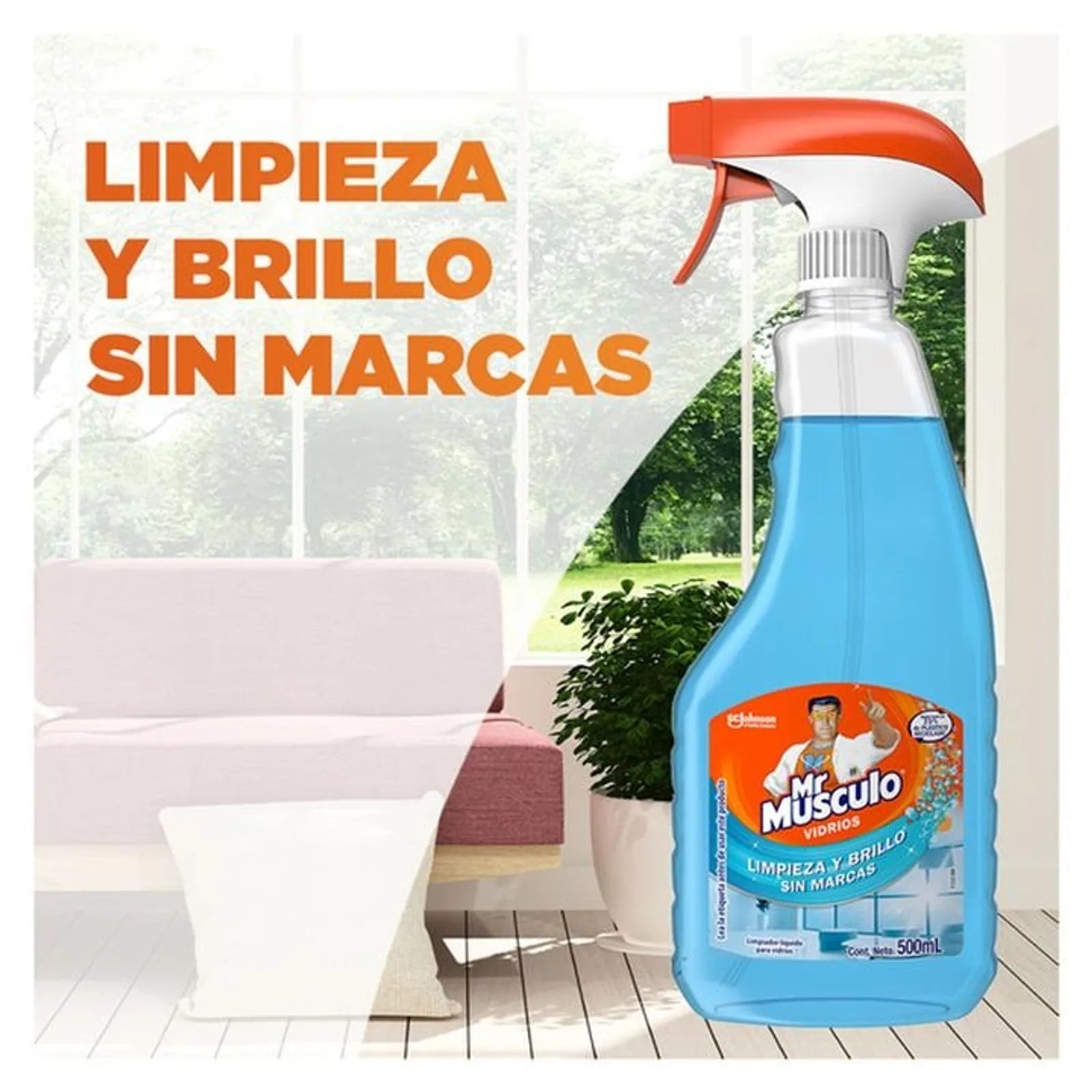 Limpiador  D/Vidrios Mr Musculo 650 Ml