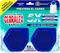 Cloralex Pastillas de baño p/tanque Fresc. Azul 2pz 80Gr