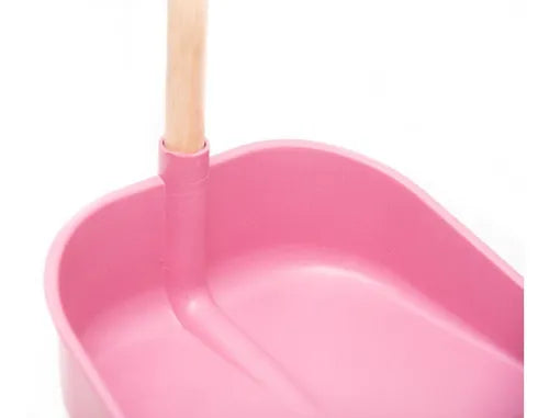 Recogedor Eco. de plástico C/bastón de madera.