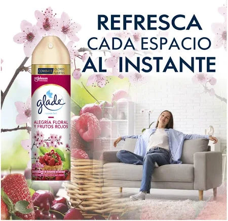 Aromatizante Glade Alegria y Frutos Rojos Aerosol 275 ml