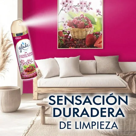 Aromatizante Glade Alegria y Frutos Rojos Aerosol 275 ml